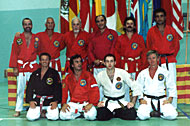 The World Congress of Jiu-Jitsu in 1989, Spain. The leading masters of Jiu-Jitsu from UK, SSSR (I. Linder), Australia, Spain, Italy are at the photo